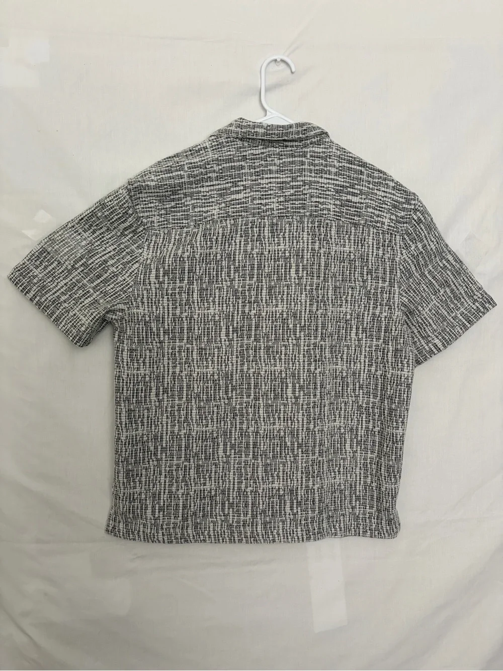 Denim & Flower Mens Large Camp Shirt Short Sleeve Textured Knit Relaxed(A917)